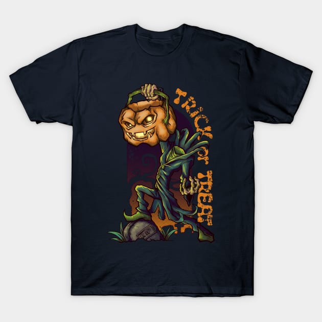 Trick or Treat with Jack T-Shirt by monochromefrog